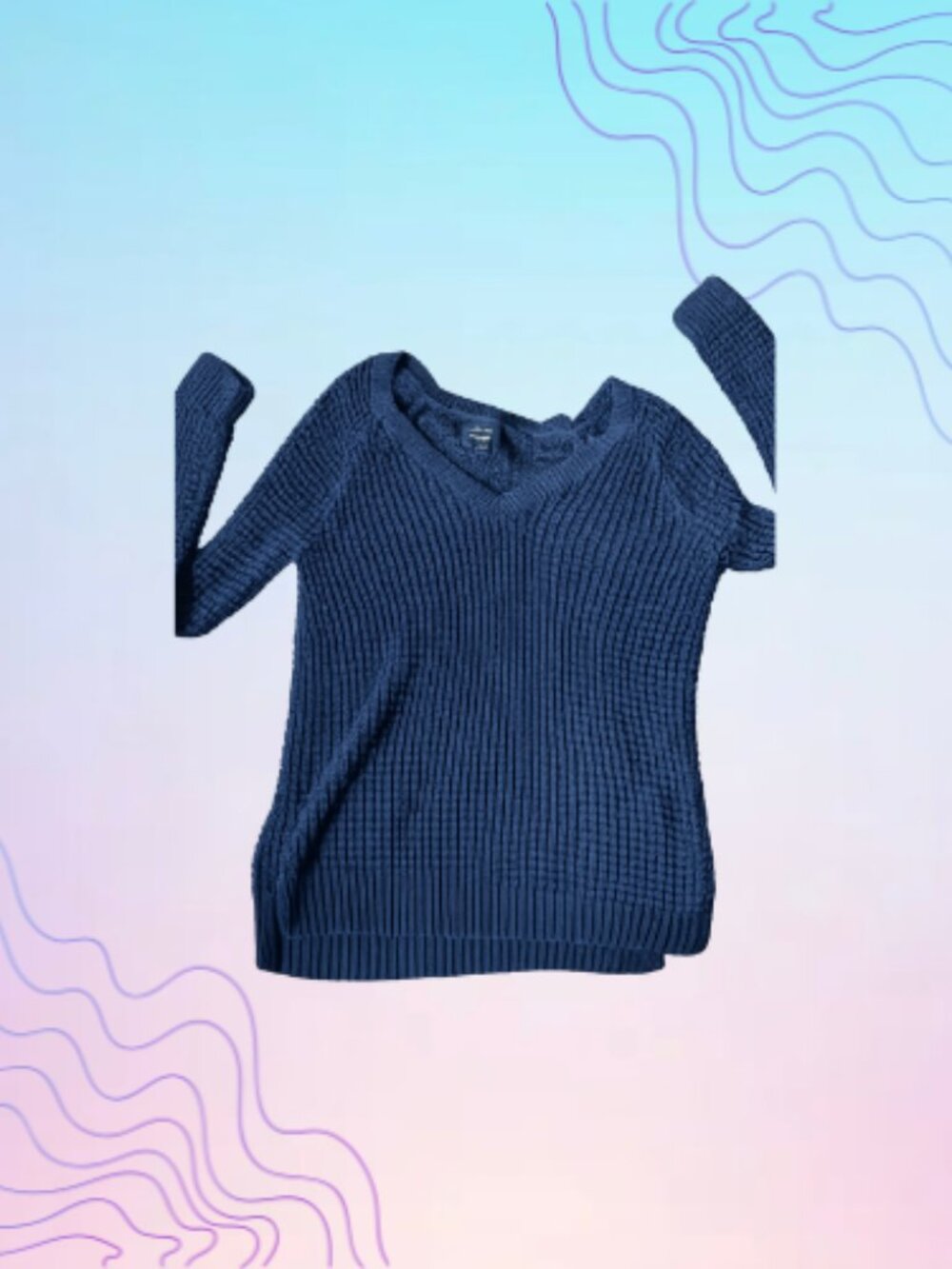 AMERICAN EAGLE Navy Jegging Sweater
